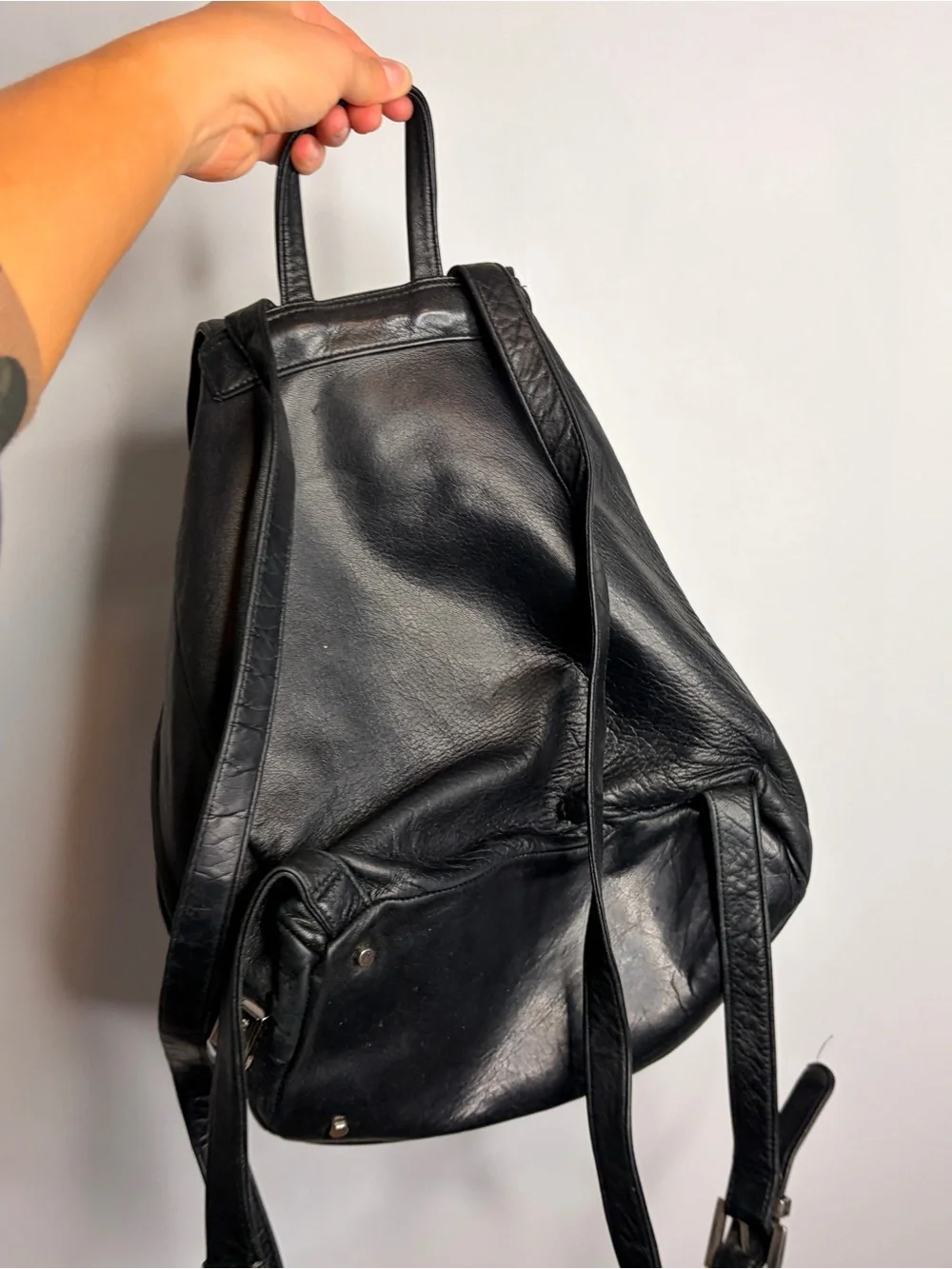 PERLINA New York Leather Mini Backpack Bag